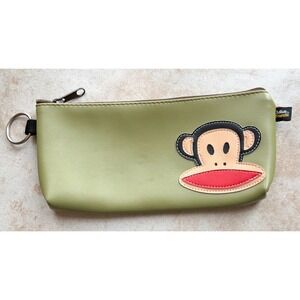 RARE Vintage Original Paul Frank Green Zipper Pouch Made in USA Y2K